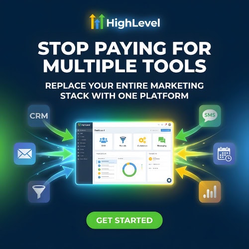 HighLevel all-in-one CRM and marketing platform for funnels, email, SMS, automation, and business tools
